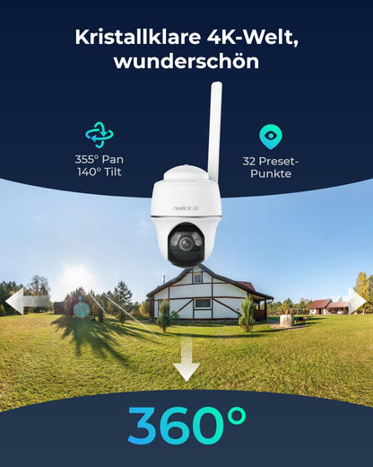 Reolink Go PT Ultra Solarkamera - 4K 3G/4G LTE PTZ