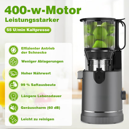 VitaPress Slow Juicer Entsafter - 147mm XXL Einfüllschacht