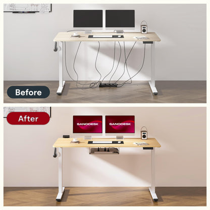 SANODESK 110x54 Höhenverstellbarer Schreibtisch - Ahorn