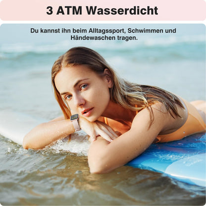 aeac Smartwatch Damen mit Telefonfunktion, 1,85-Zoll-HD-Display