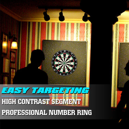 Offizielles Steeldartscheibe Set Kork – 6 Pfeile & Rückwand