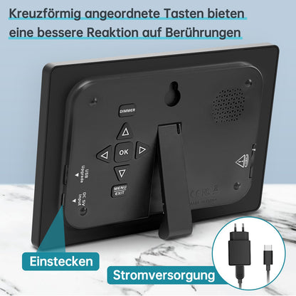 WallarGe Digitale Demenzuhr WSC701-B, 7-Zoll-Display, schwarz