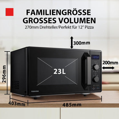Toshiba MW2-AG23PF(BK) 3-in-1 Mikrowelle mit Grill – Schwarz