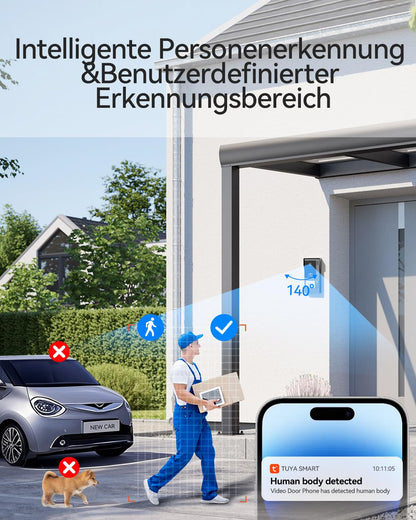 TMEZON WLAN IP Türsprechanlage 2-Familienhaus 1080P 7'' Touchscreen