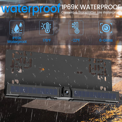 Lifellery Kabellose Solar-Rückfahrkamera Set - 4,3 Zoll Bildschirm