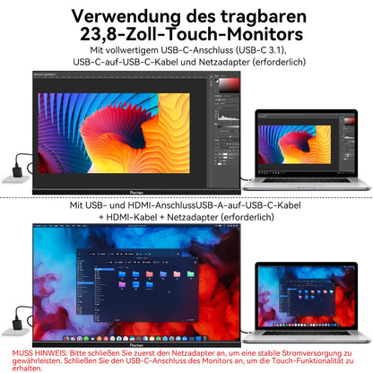 ScreenFlex Tragbarer Touchscreen Monitor - 23.8 Zoll FHD