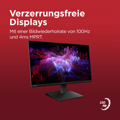 Lenovo L27qe 27 Zoll QHD Monitor, IPS, 100 Hz, Raven schwarz