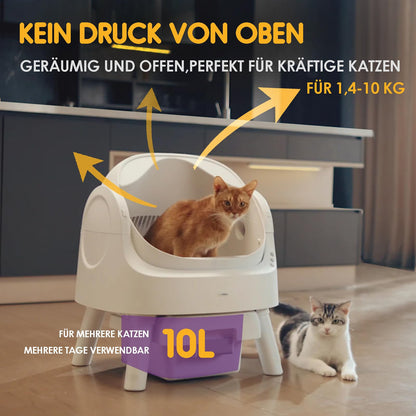 PetPivot Selbstreinigende Katzentoilette AS15 – Offenes Design
