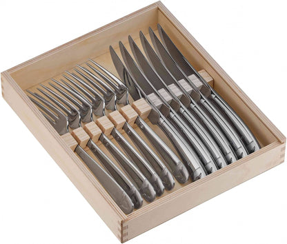 WMF Steakbesteck Set 12-teilig Cromargan – In Holzkiste