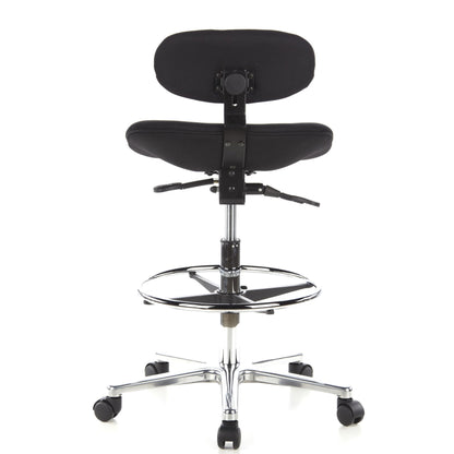 hjh OFFICE 608300 Work MF Arbeitsstuhl Stehhilfe Schwarz