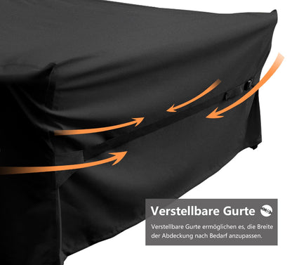 Dokon Gartenmöbel-Abdeckung wasserdicht, 300x250x100 cm, schwarz