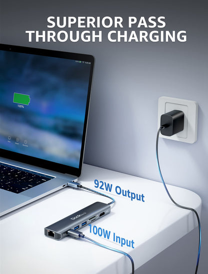 Dockteck DD0003 USB-C Hub 7-in-1 mit 4K HDMI, Ethernet und 100W PD