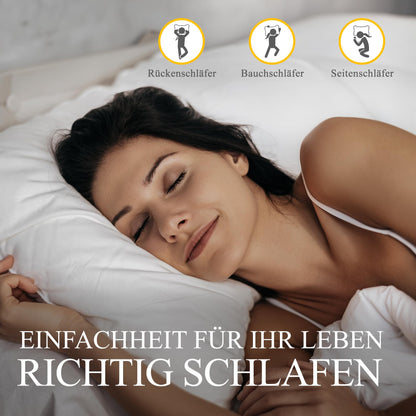 Orange Wave Daunenkissen Kopfkissen - 80x80cm Daunen/Federn