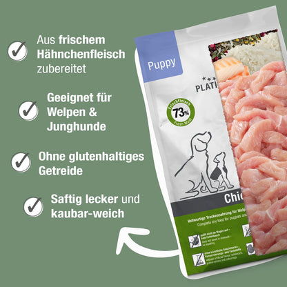 PLATINUM Puppy Chicken Hundetrockenfutter für Welpen 5 kg
