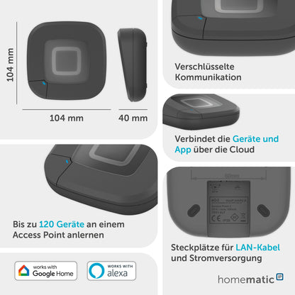 Homematic IP Access Point 2 Smart Home Gateway - anthrazit