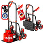 ATHLON TOOLS Treppensteiger-Sackkarre klappbar 150 kg Stahl in matt-schwarz mit sechs TPR-Rädern