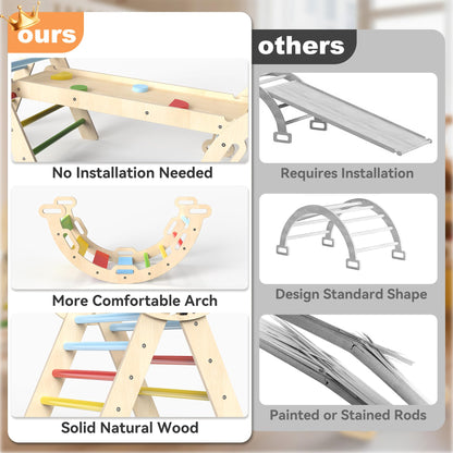 Montessori Indoor Spielset 7-in-1 Klettergerüst für Kleinkinder