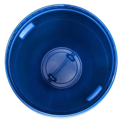 plasteo Weithalsfass 220 Liter mit Spannring - Lebensmittelecht Blau