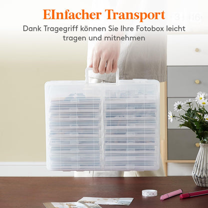Lifewit Fotoaufbewahrungsbox mit 18 Fotoboxen für 10,1 x 15,2 cm Fotos