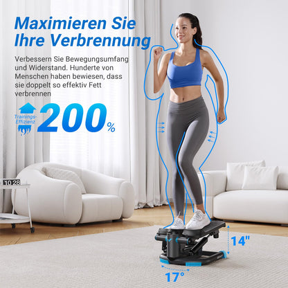 MERACH Mini Stepper Twist & Swing - mit Widerstandsbändern