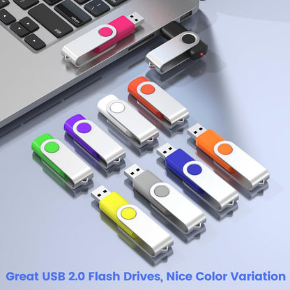 ABLAZE USB Stick 8GB 10er Pack USB 2.0 mit Schlüsselbändern