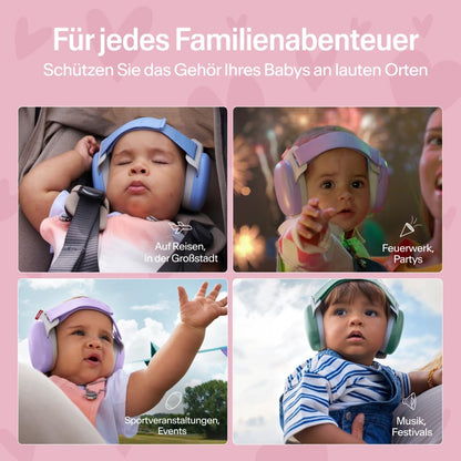 Alpine Muffy Baby Comfort Kapselgehörschutz für Babys, Herzen