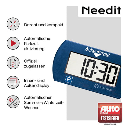 Needit Park Mini I Elektronische Parkscheibe (2er-Pack) – KBA-Zulassung