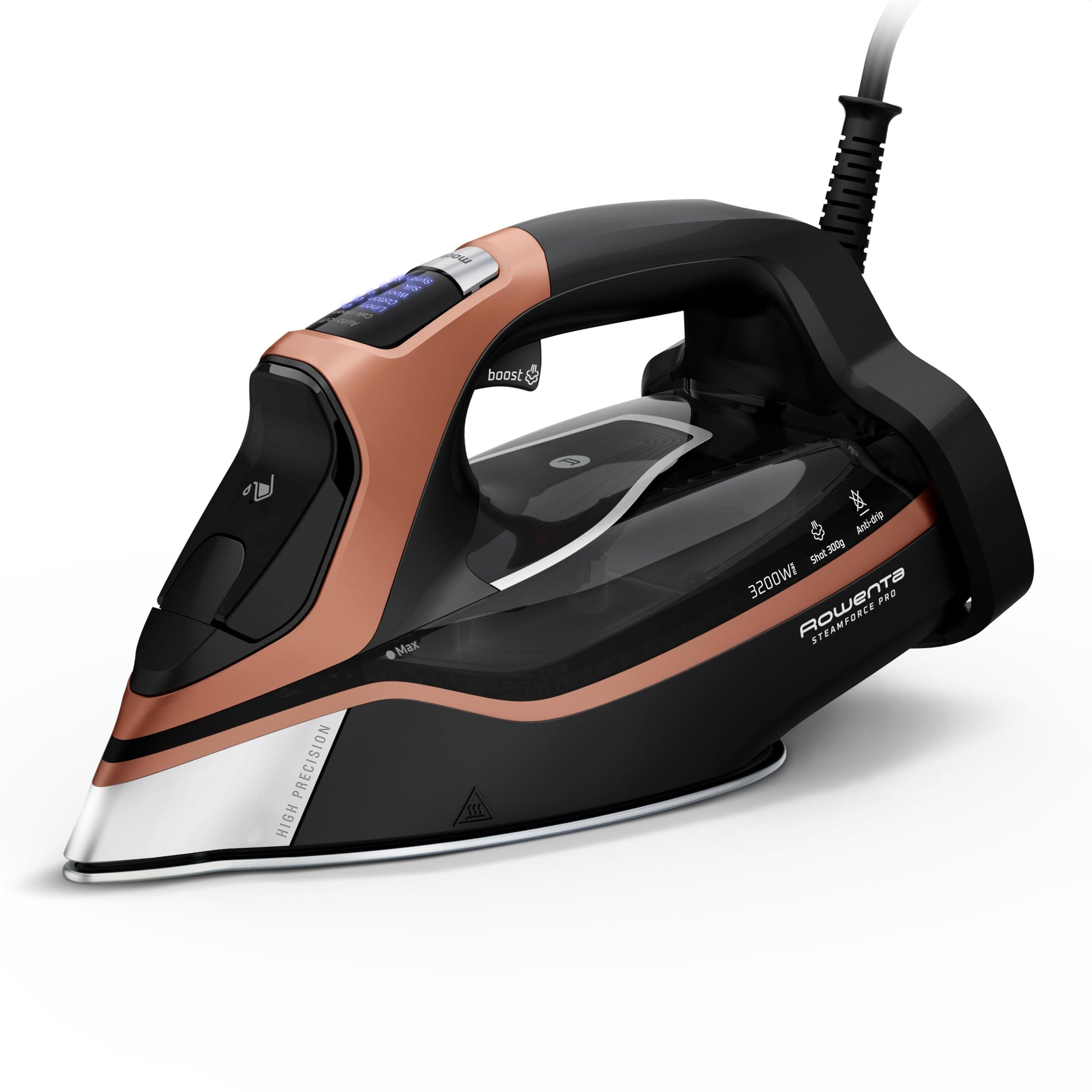 Rowenta Steamforce Pro Dampfbügeleisen DW9520D1, Schwarz/Kupfer