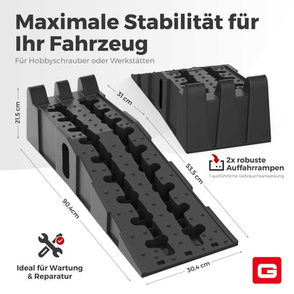 PROFI Auffahrrampe PKW Anhänger – 2er Set bis 5t Belastung