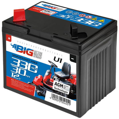 BIG U1 Garden Power Rasentraktor Batterie - 12V 30Ah