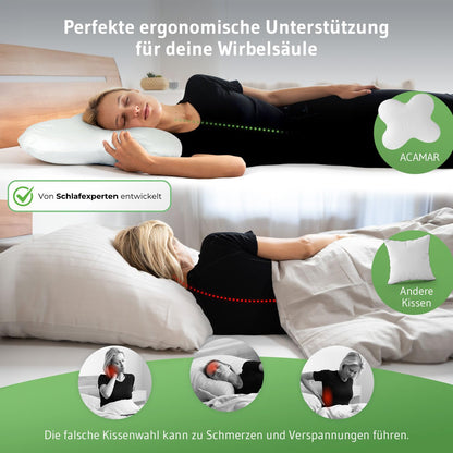 ACAMAR HWS Nackenstützkissen Seitenschläfer – Aloe Vera