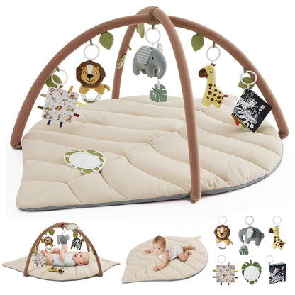 Blissful Diary Spielbogen Baby mit Spieldecke und 6 Spielzeugen im Boho-Ozean-Design