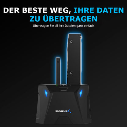 SABRENT EC-HD2B 2-Bay Festplatten-Dockingstation USB A 2,5/3,5 Zoll