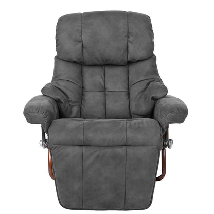 MCA Relaxsessel Calgary 2 – TV-Sessel Stoff Dunkelgrau Walnuss-Optik