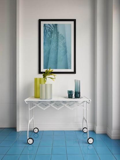 Kartell Battista klappbarer Servierwagen in Weiss