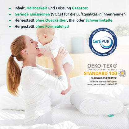 UTTU Memory Foam Kissen, ergonomisches Nackenkissen, verstellbar