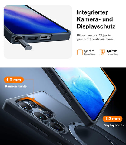 TORRAS Ostand Q3 Spin Hülle für Samsung Galaxy S25 Ultra Schwarz