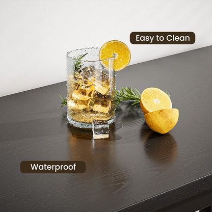 Bealife Bartisch mit Barhocker-Set - Küchentisch mit Ablagen Schwarz