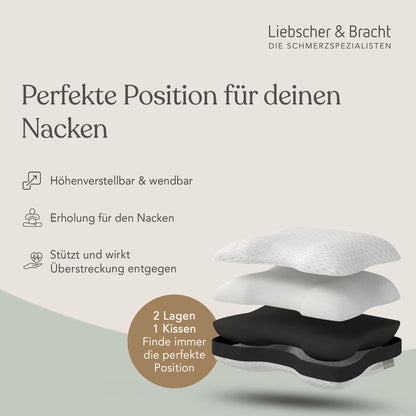Liebscher & Bracht Orthopädisches Nackenkissen 40x55cm – Duo-Härte