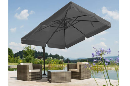 Schneider Sonnenschirm Rhodos, 300 x 300 cm, anthrazit, Alu/Stahl