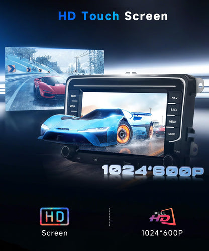 VECHTEL Autoradio Android 7" Touch für VW Golf 5 6 Carplay AA