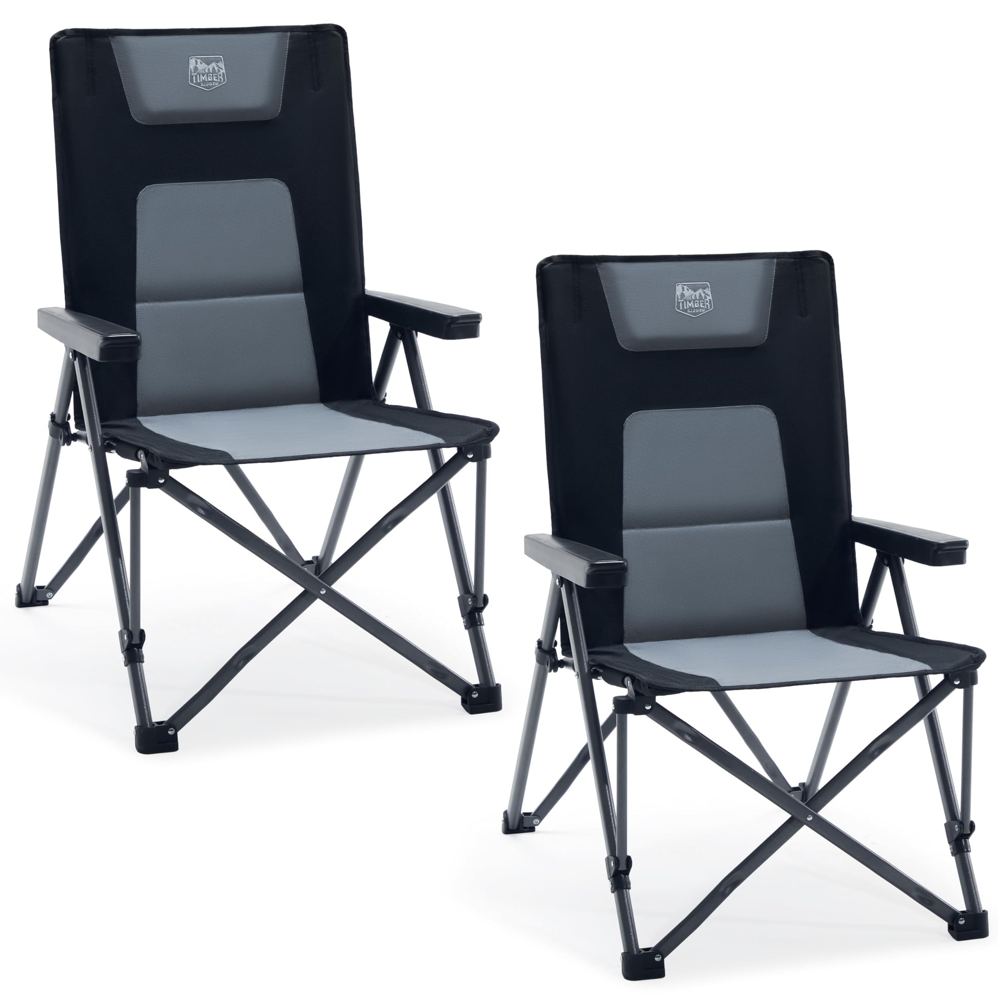 TIMBER RIDGE Campingstuhl faltbar TR 280, gepolstert, bis 260 kg mit hoher Rückenlehne