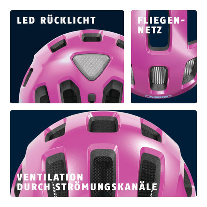 ABUS Youn-I 2.0 Velohelm Unisex, Sparkling Pink, M (52-57 cm)