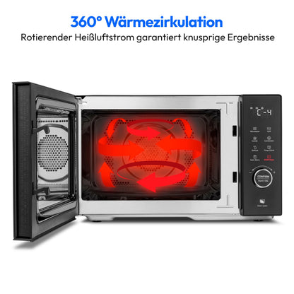 MEDION MD12031 Mikrowelle mit Grill und Heissluft, 23 L, 900 W
