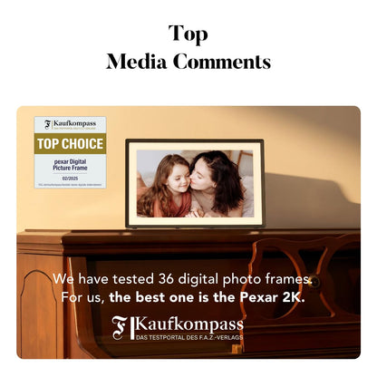 pexar 2K 11 Zoll Touch Digitaler Bilderrahmen Wi-Fi IPS