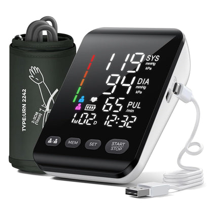 Aidisy U81CH Blutdruckmessgerät Oberarm mit LED-Display, 22–42 cm