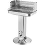TLGREEN Holzkohlegrill Edelstahl Säulengrill, 57 x 38 x 90 cm – mit höhenverstellbarem Grillrost und Aschekasten