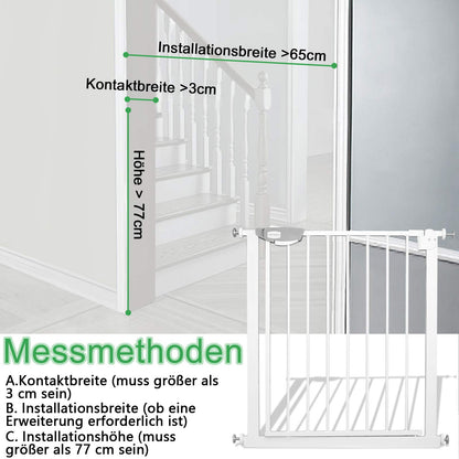 UISEBRT Treppenschutzgitter Türschutzgitter ohne Bohren, 95-105 cm