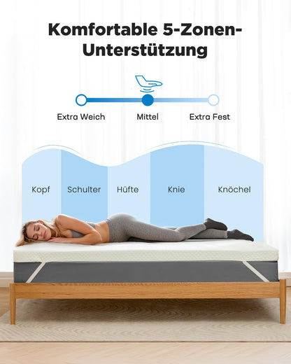 PERLECARE Topper 180x200cm Visko Matratzenauflage 7.5cm H3/H2