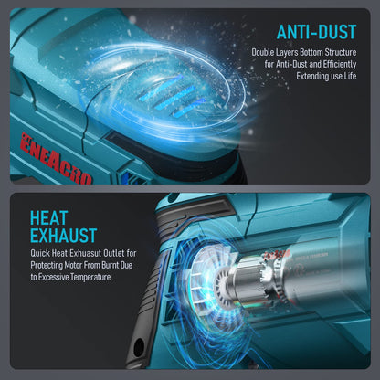 ENEACRO SDS-Plus Bohrhammer 26mm – 4 Funktionen Komplett-Set